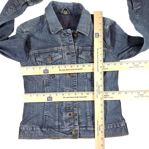 Eddie Bauer Jean Jacket XS Womens Medium Blue Wash Pockets - Picture 3 of 12